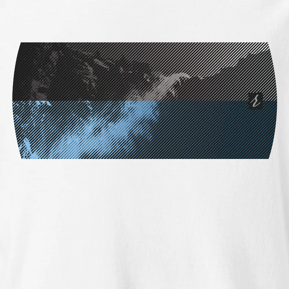 Mountain2Ocean T-shirt | White | by AbstractRiver. Perfect for camping, hiking, elemental forces of nature and mountain adventurers