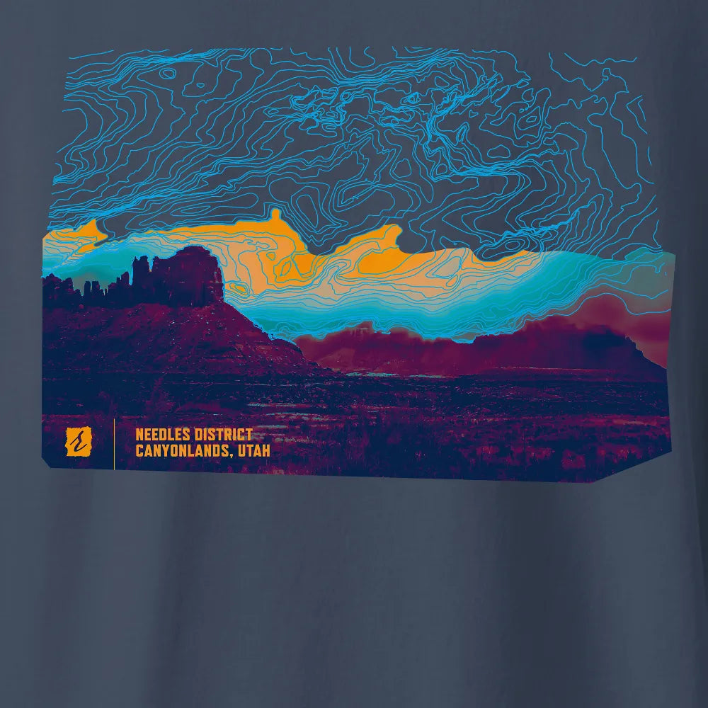 Canyonlands Needles District T-shirt | Navy | by AbstractRiver. Perfect for desert trail riders and white water rafters