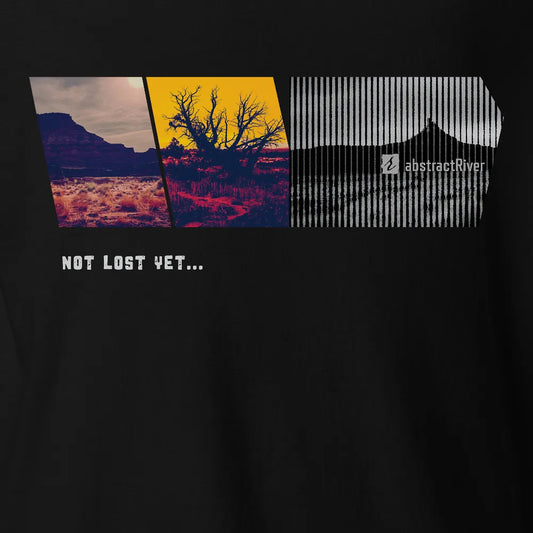 Not Lost Yet – Short sleeve tee | Black | by AbstractRiver. Perfect for campers, adventure seekers, dune riders and hikers