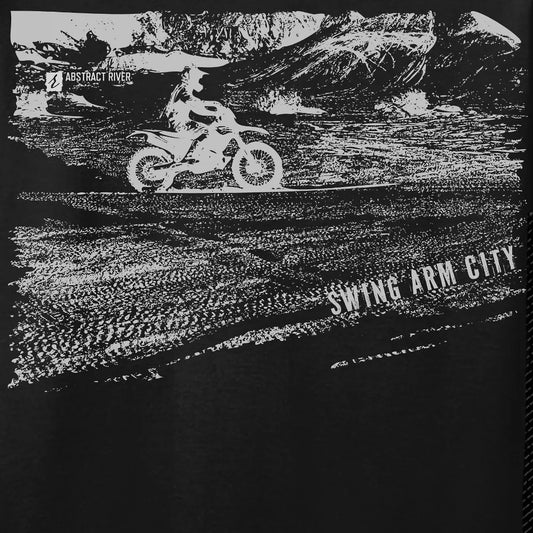 Swing Arm City - Dirt Bike Tee | Black | by AbstractRiver. Perfect for enduro riders, dirt bike riders, OHV riders and off-road racers