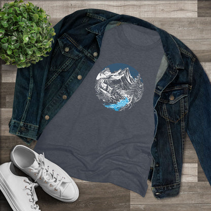 AbstractMountain – Women’s fitted tee