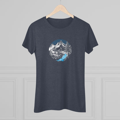 AbstractMountain – Women’s fitted tee