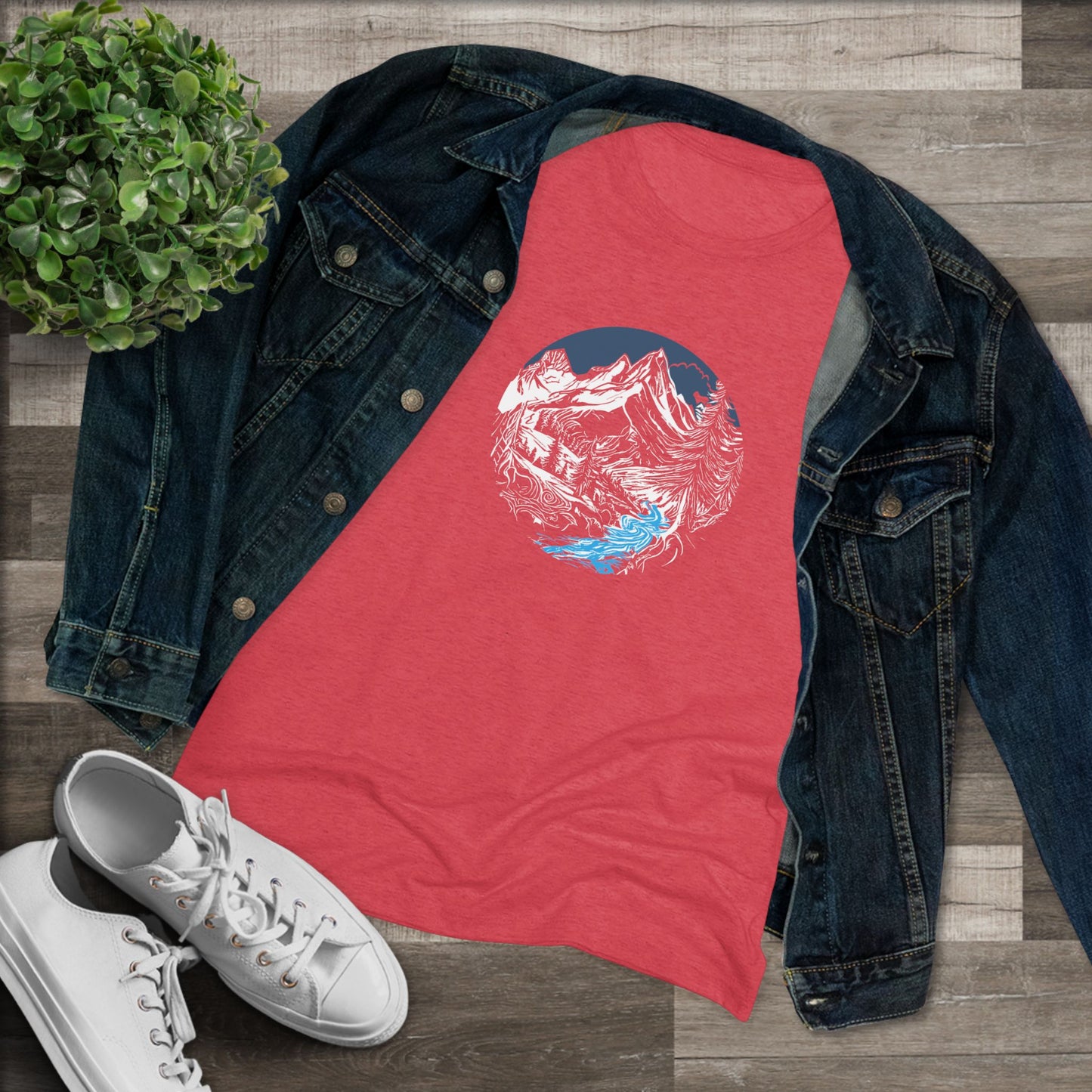 AbstractMountain – Women’s fitted tee