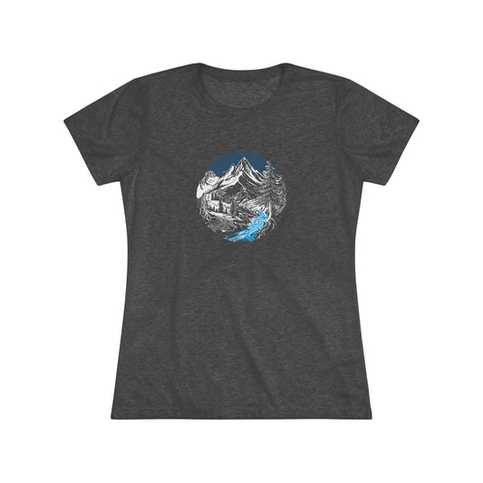 AbstractMountain – Women’s fitted tee