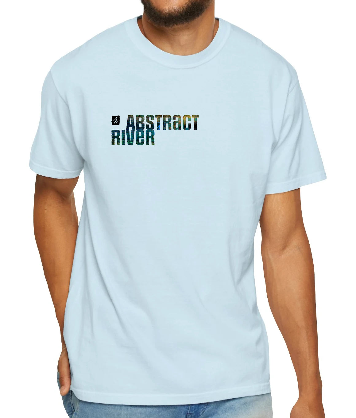 AbstractRiver Typographic Tee | Chambray | by AbstractRiver. Find your edge, break away from the crowd. Different by design.