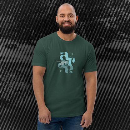 AR ShadowFall - Typographic tee | Solid Forest Green | by AbstractRiver. Different by design, stand out from the crowd.