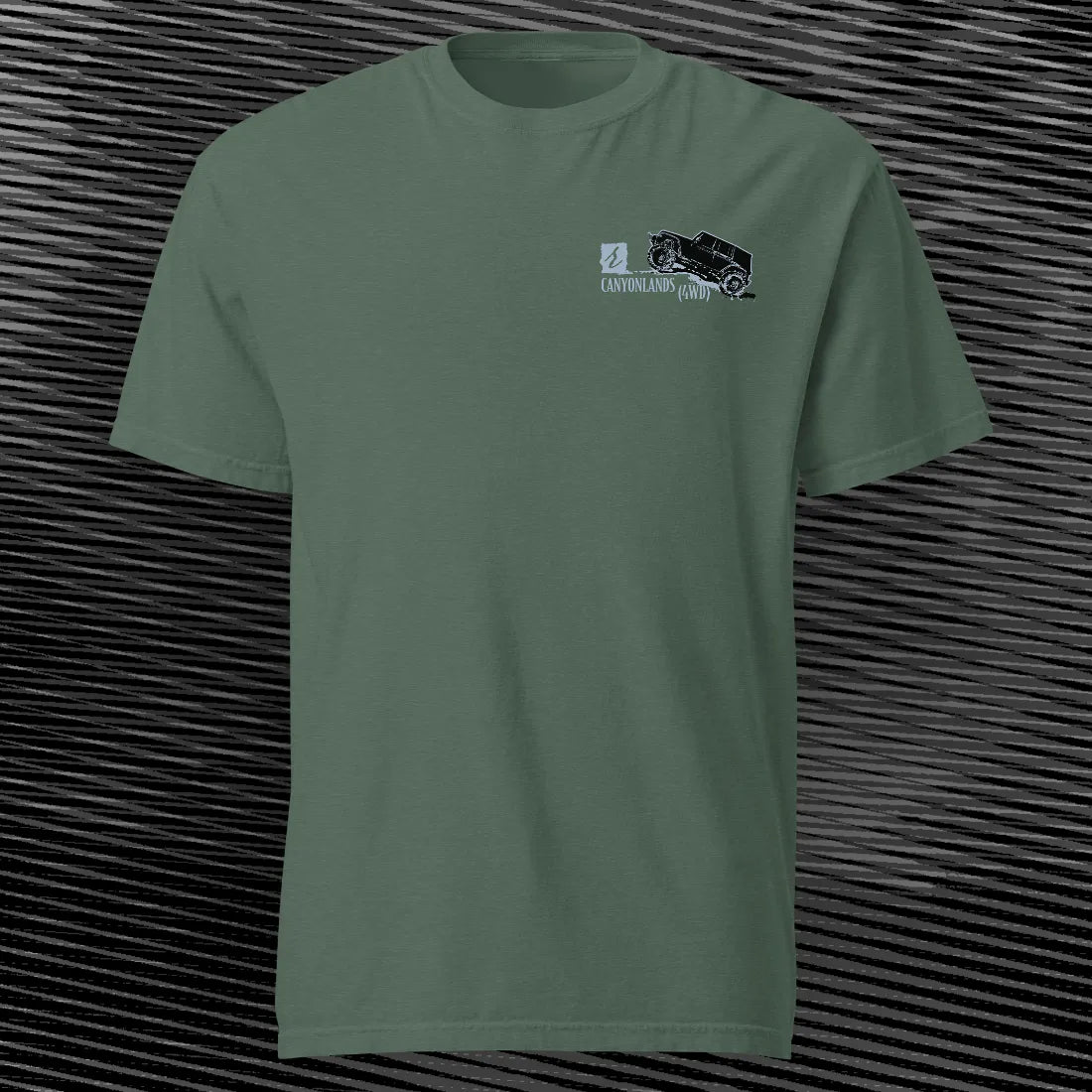 Canyonlands 4WD T-shirt | Blue Spruce | by AbstractRiver. Perfect for mountain bikers, 4x4 extreme off-roaders, White Rim canyon seclusion and redrock explorers