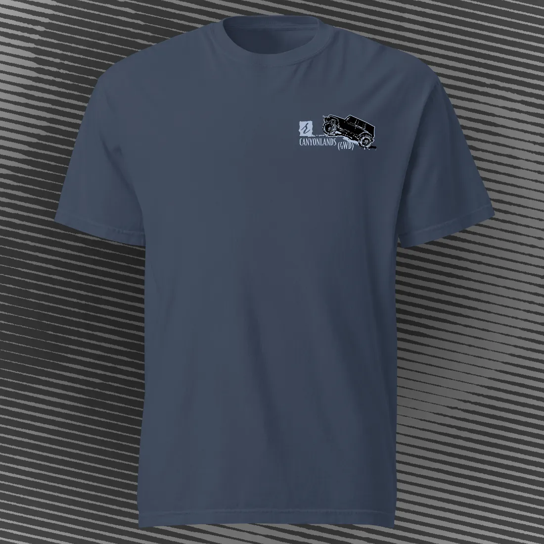 Canyonlands 4WD T-shirt | Navy | by AbstractRiver. Perfect for canyon runners, White Rim canyon seclusion and redrock explorers