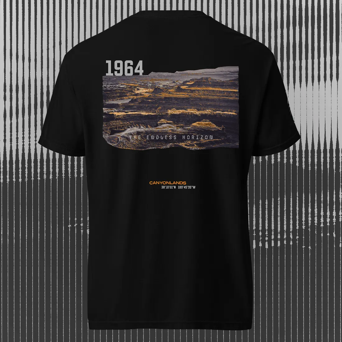 Canyonlands Endless Horizon T-shirt | Black | by AbstractRiver. Perfect for fly fishing, wilderness adventurers and campers