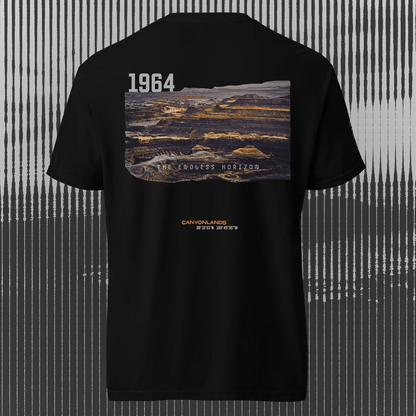 Canyonlands Endless Horizon T-shirt | Black | by AbstractRiver. Perfect for fly fishing, wilderness adventurers and campers