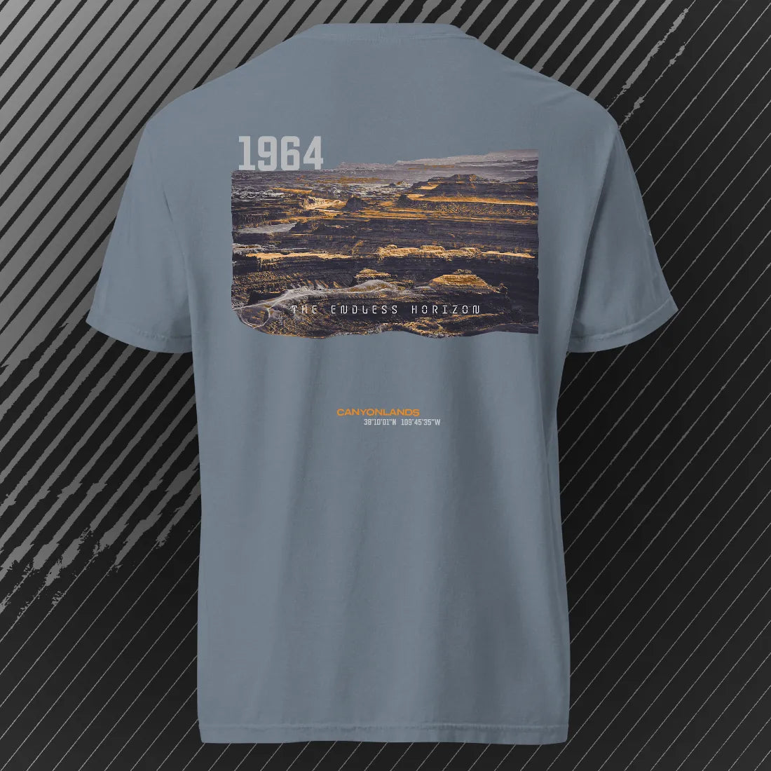 Canyonlands Endless Horizon T-shirt | Blue Jean | by AbstractRiver. Perfect for nature lovers, weekend warriors, fly fishing and mountain explorers
