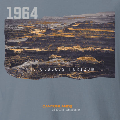 Canyonlands Endless Horizon T-shirt | Blue Jean | by AbstractRiver. Perfect for explorers, wilderness adventurers, wilderness seekers and seeking serenity