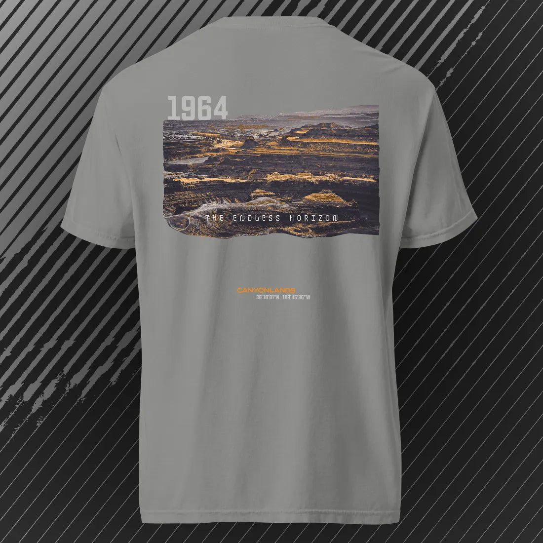 Canyonlands Endless Horizon T-shirt | Grey | by AbstractRiver. Perfect for desert explorers, rock climbers and white-water rafting and kayaking through the canyons