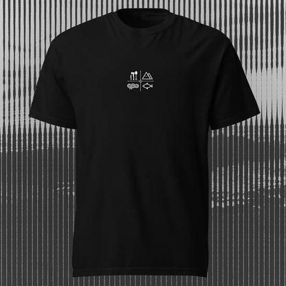 Lakes-Rivers-Oceans Ecosystem Tee | Black | by AbstractRiver. Perfect for explorers, wilderness adventurers, campers and mountain adventurers