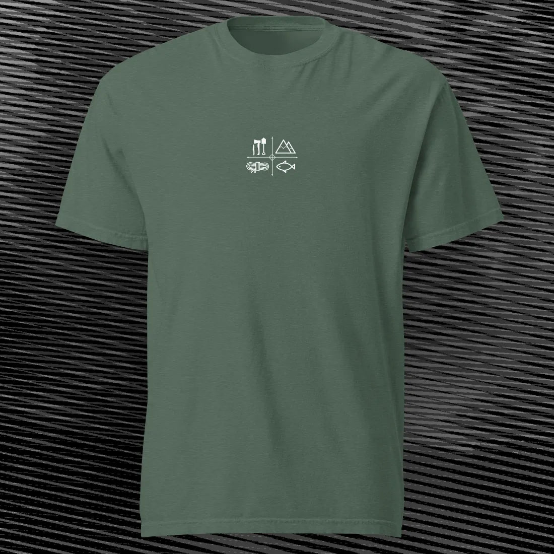 Lakes-Rivers-Oceans Ecosystem Tee | Blue Spruce | by AbstractRiver. Perfect for hikers, fly fishing and kayakers