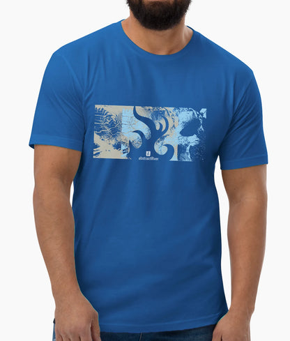 GlowingEmbers - short sleeve tee | Solid Cool Blue | by AbstractRiver. Different by design. Stand out from the crowds with compelling unique style.