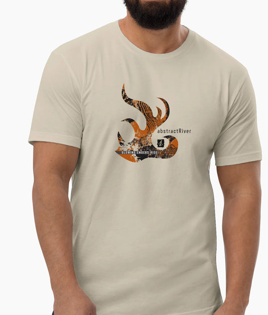 EmbersRise T-shirt | Cream | by AbstractRiver. Perfect for adventure seekers, nature lovers, hikers and campers