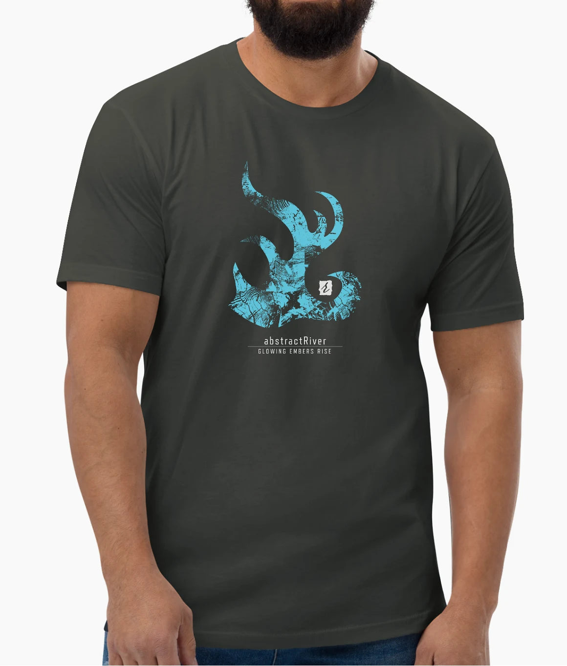 EmbersRise T-shirt | Solid Heavy Metal | by AbstractRiver. Perfect for adventure seekers, nature lovers, hikers and campers
