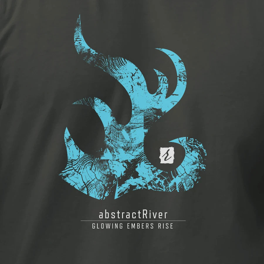 EmbersRise T-shirt | Solid Heavy Metal | by AbstractRiver. Perfect for adventure seekers, nature lovers, hikers and campers