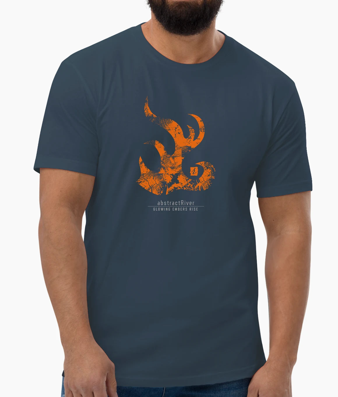 EmbersRise T-shirt | Solid Indigo | by AbstractRiver. Perfect for adventure seekers, nature lovers, hikers and campers