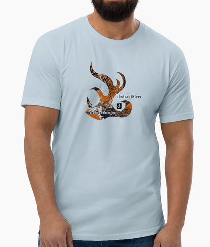 EmbersRise T-shirt | Light Blue | by AbstractRiver. Perfect for adventure seekers, nature lovers, hikers and campers
