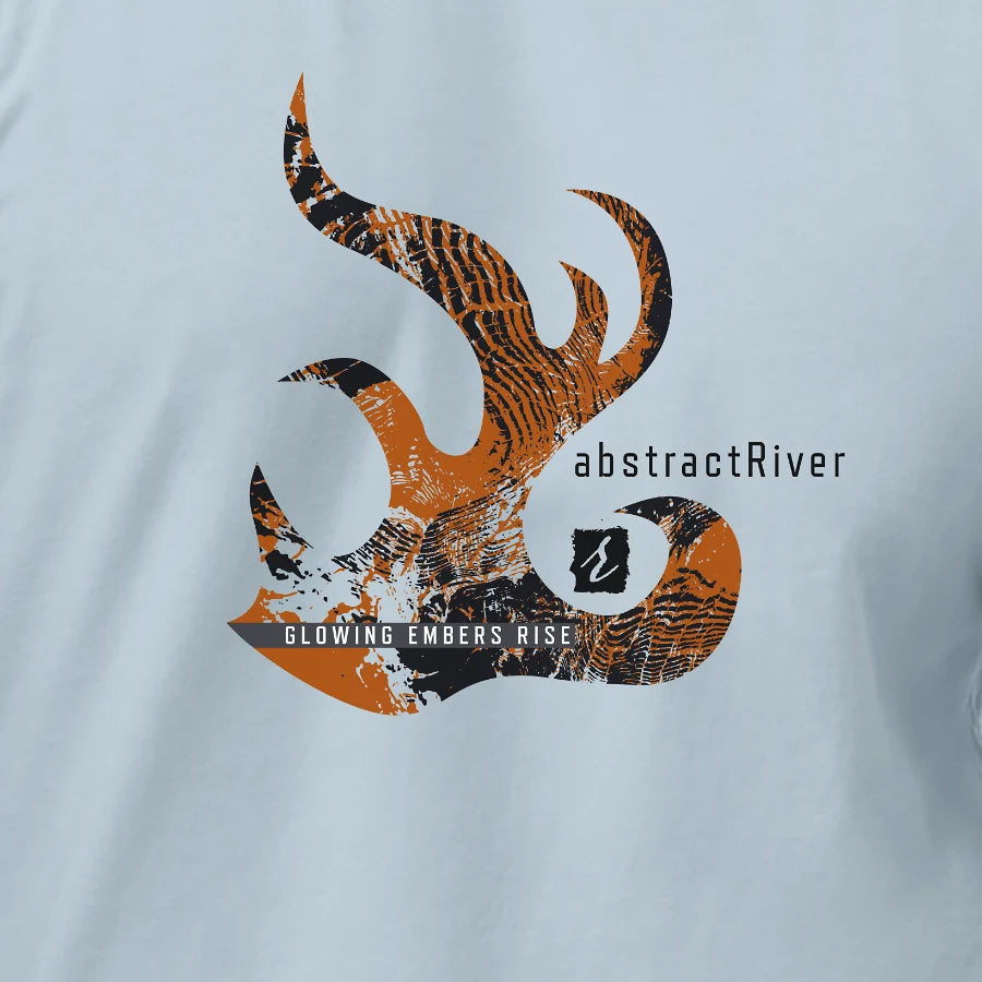 EmbersRise T-shirt | Light Blue | by AbstractRiver. Perfect for adventure seekers, nature lovers, hikers and campers