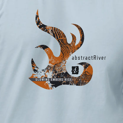 EmbersRise T-shirt | Light Blue | by AbstractRiver. Perfect for adventure seekers, nature lovers, hikers and campers