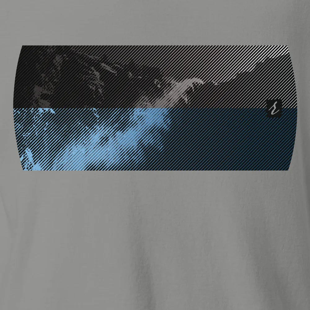 Mountain2Ocean T-shirt | Grey | by AbstractRiver. Perfect for everyday comfort, adventure seekers, elemental forces of nature and getting off-grid