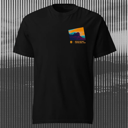 Canyonlands Needles District T-shirt | Black | by AbstractRiver. Perfect for rock crawlers, mountain bikers, desert trail riders and Cataract canyon rafters