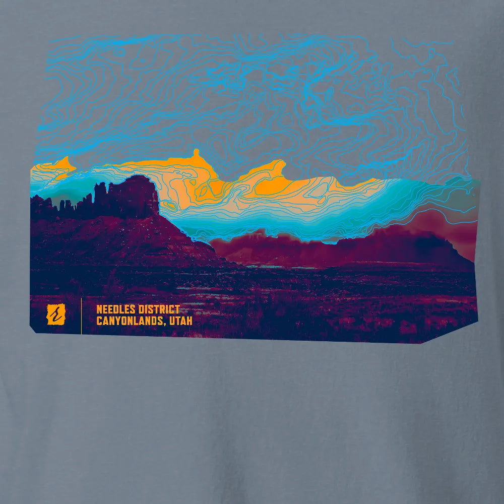 Canyonlands Needles District T-shirt | Blue Jean | by AbstractRiver. Perfect for explorers, Green river rafters and kayakers