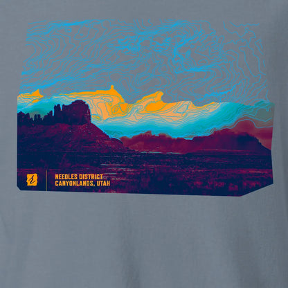 Canyonlands Needles District T-shirt | Blue Jean | by AbstractRiver. Perfect for explorers, Green river rafters and kayakers