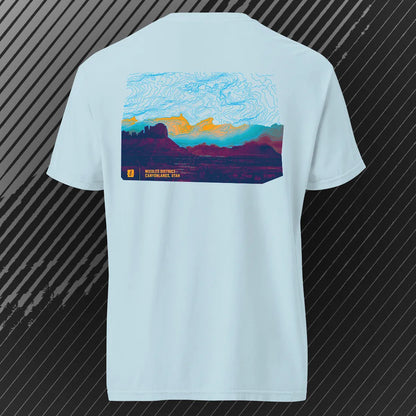Canyonlands Needles District T-shirt | Chambray | by AbstractRiver. Perfect for mountain bikers, wilderness seekers and 4x4 off-roaders