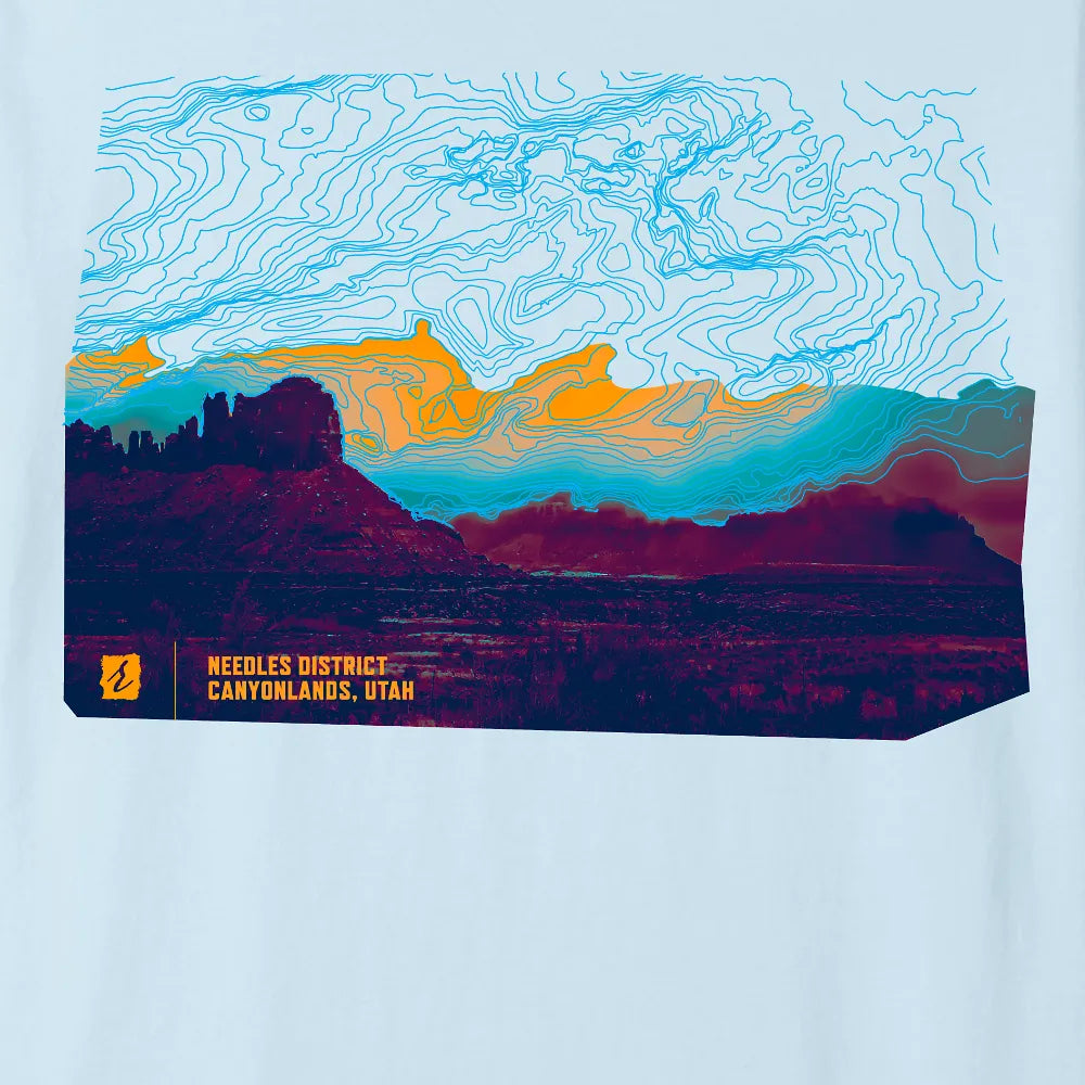 Canyonlands Needles District T-shirt | Chambray | by AbstractRiver. Perfect for Green river rafters and rock crawlers