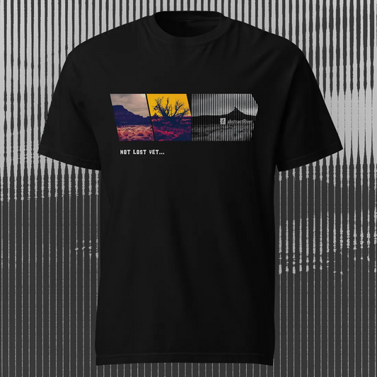 Not Lost Yet – Short sleeve tee | Black | by AbstractRiver. Perfect for backcountry wheelers, desert trail riders and rock crawlers