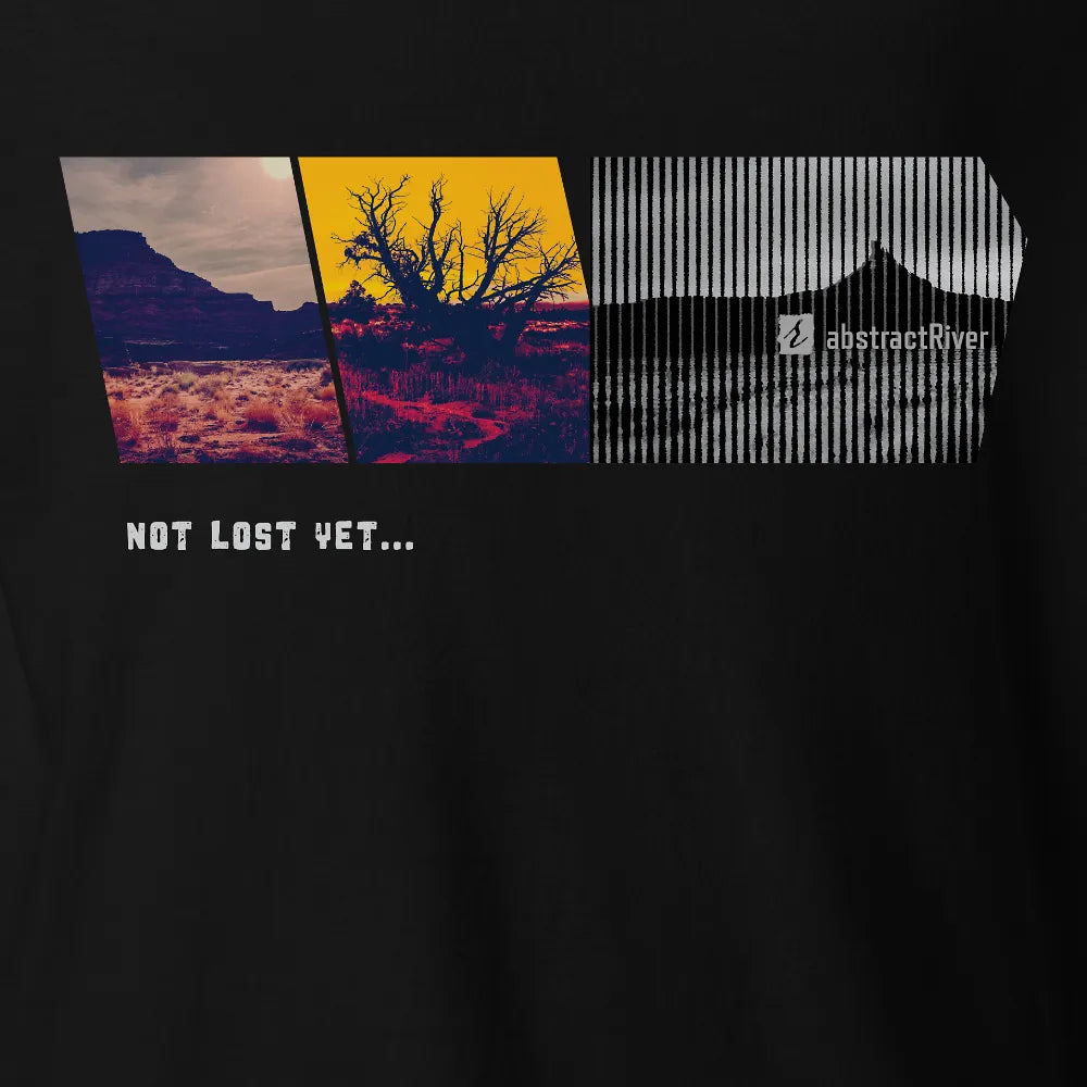 Not Lost Yet – Short sleeve tee | Black | by AbstractRiver. Perfect for campers, adventure seekers, dune riders and hikers