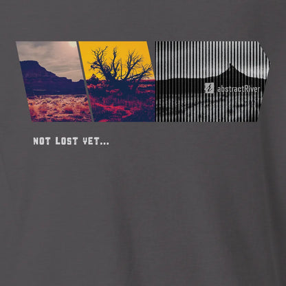 Not Lost Yet – Short sleeve tee | Graphite | by AbstractRiver. Perfect for off-roaders, dune riders and OHV riders