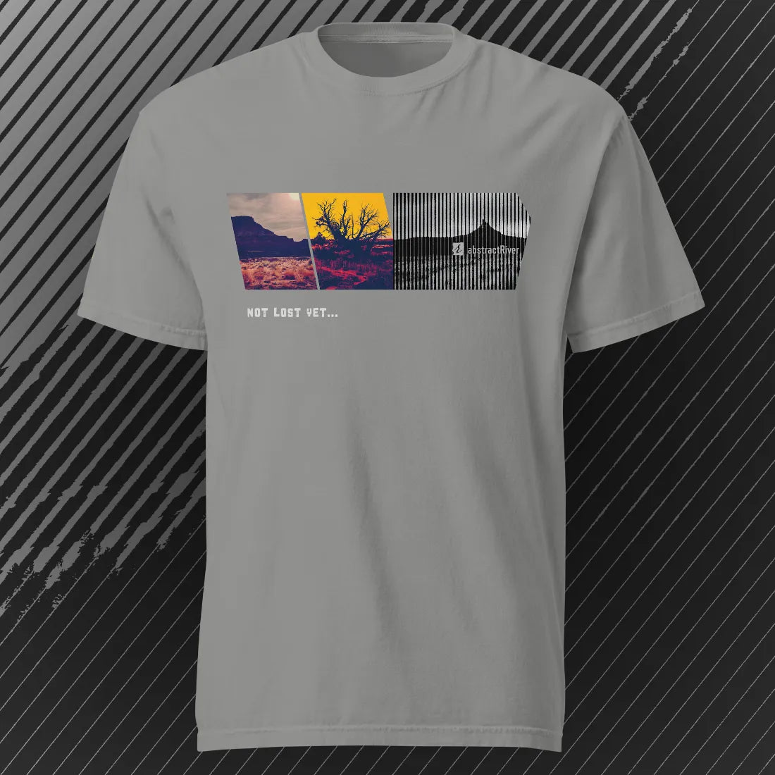 Not Lost Yet – Short sleeve tee | Grey | by AbstractRiver. Perfect for canyon runners and hikers