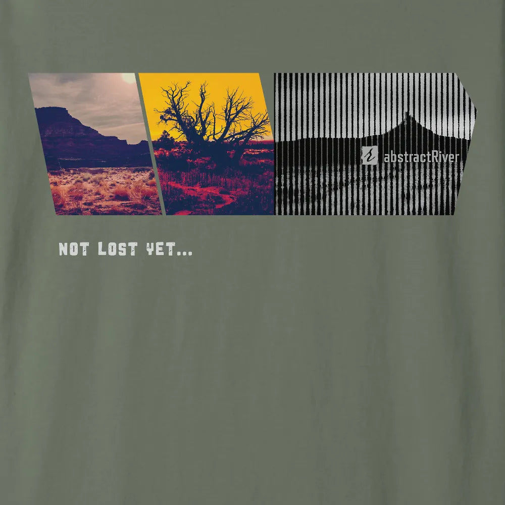 Not Lost Yet – Short sleeve tee | Moss | by AbstractRiver. Perfect for dirt bike riders and adventure seekers