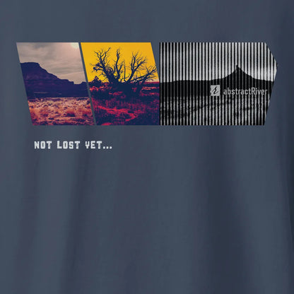 Not Lost Yet – Short sleeve tee | Navy | by AbstractRiver. Perfect for desert trail riders, explorers and OHV riders