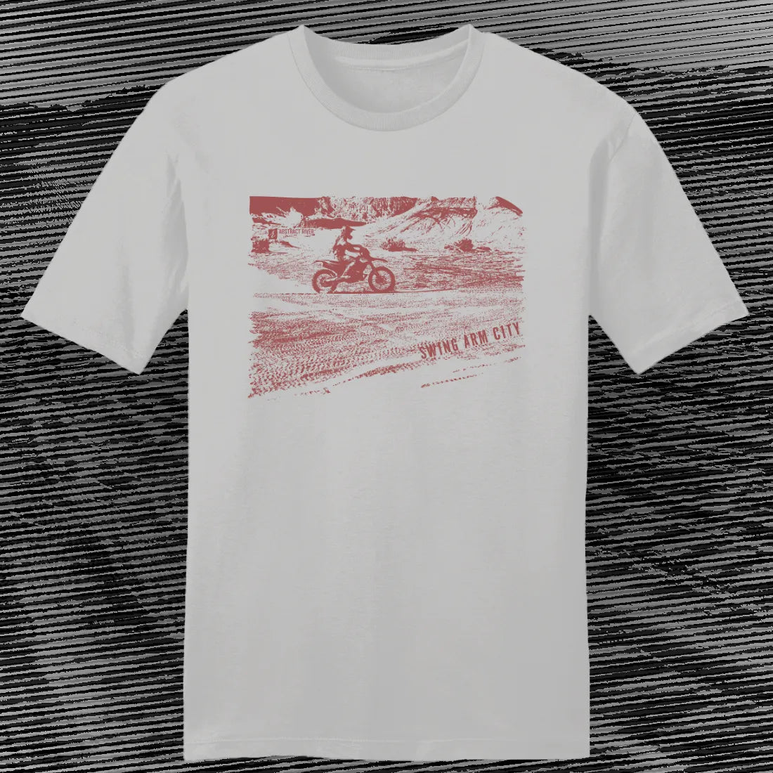 Swing Arm City - Dirt Bike Tee | White | by AbstractRiver. Perfect for desert singletrack riders and enduro riders