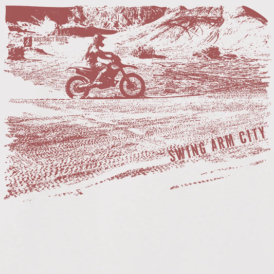 Swing Arm City - Dirt Bike Tee | White | by AbstractRiver. Perfect for desert singletrack riders and enduro riders