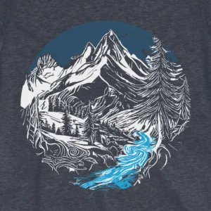 Womens nature tee, mountains, rivers and forests by AbstractRiver Apparel designed to compel