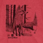 Vintage Red nature fox in the forest tee, forest friends wildlife tshirts by AbstractRiver