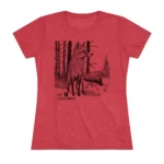 Vintage Red nature fox in the forest tee, forest friends wildlife tshirts by AbstractRiver