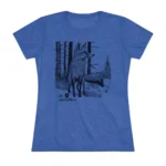 Blue nature fox in the forest tee, forest friends wildlife tshirts by AbstractRiver