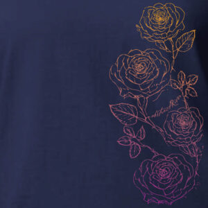 Womens soft comfortable v-neck tee featuring unique gradient rose floral art by AbstractRiver