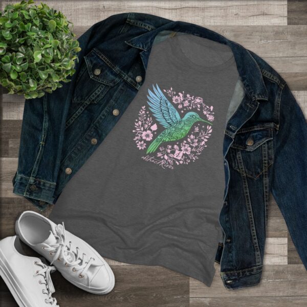 Hummingbird Floral Women's fitted tee - Image 7