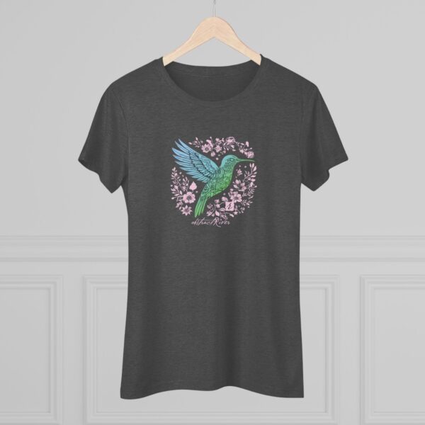 Hummingbird Floral Women's fitted tee - Image 8