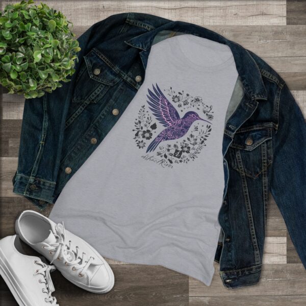Hummingbird Floral Women's fitted tee - Image 19