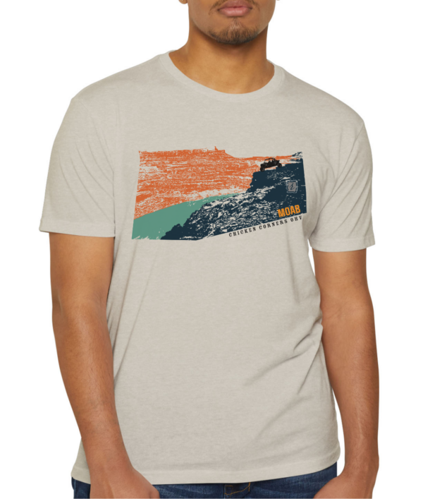 Side by Side exploring on Moab canyon rim at Chicken Corners OHV trail riding. Shirt by AbstractRiver